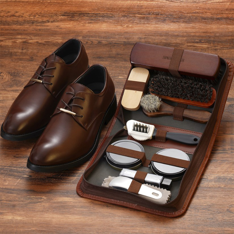 HorseHair Shoe Brush Set Leath - Shoe Cleaning Brush 评论和价格
